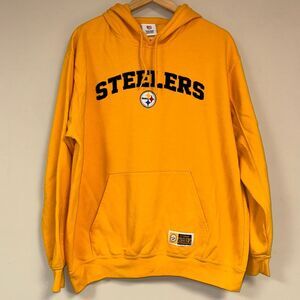 Pittsburg Steelers Hoodie Men XL PA Football Team NFL Sweatshirt Pullover Yellow